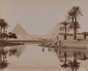 Vue des pyramides, Égypte, 1893